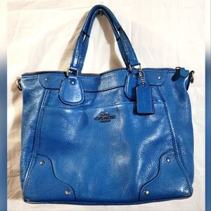 💙RARE💙 Coach Rhyder Deep Sapphire Blue Satchel
